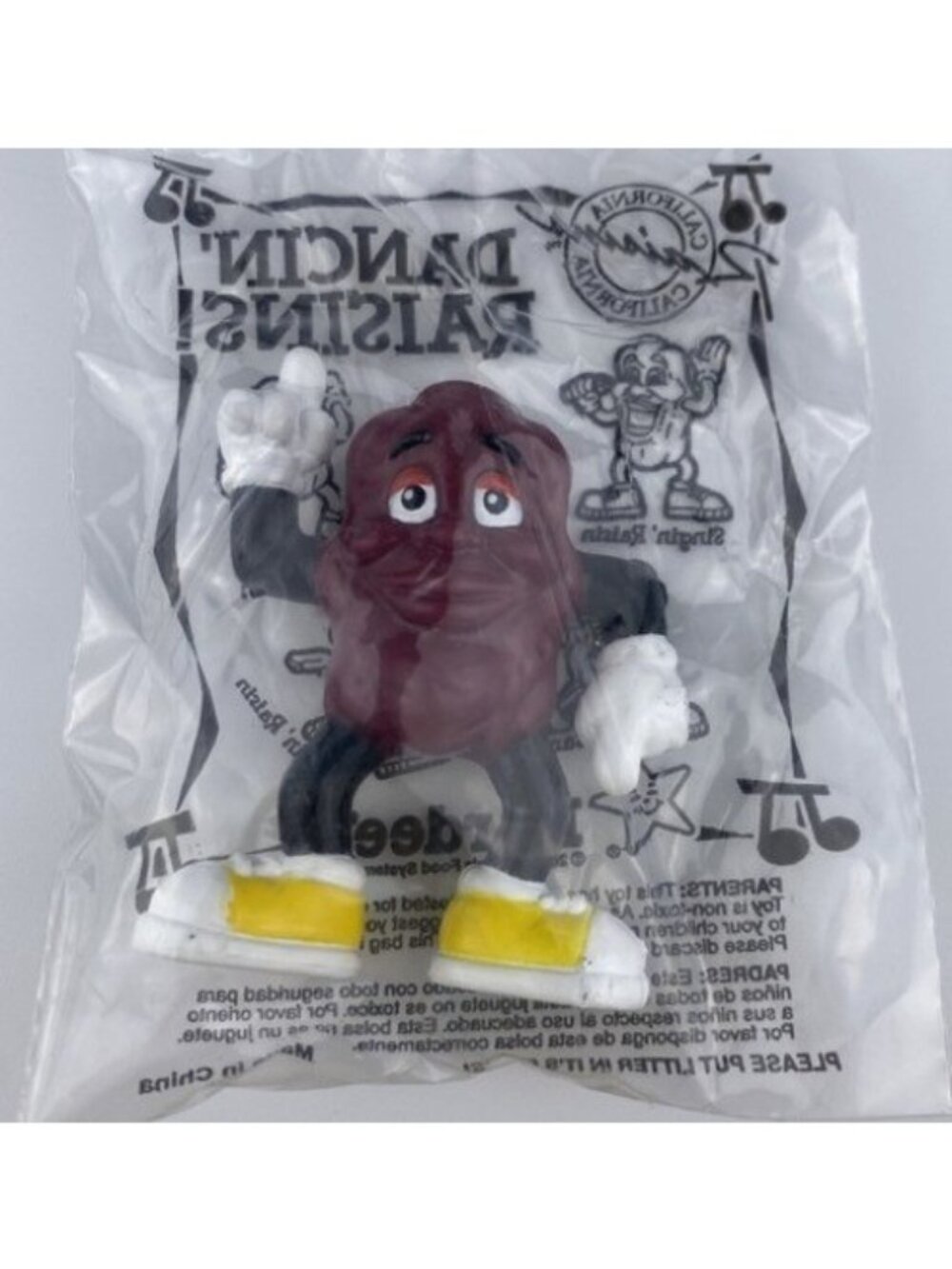 Hardees California Dancin' Raisins Lot of 4 2001 Mini Figures 2" Sealed Complete - Picture 3 of 8